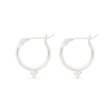 Load image into Gallery viewer, Hoop with Three Balls - Sterling Silver
