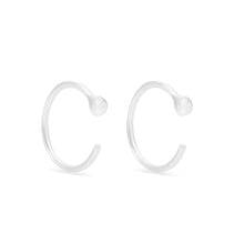 Load image into Gallery viewer, Plain Hug Earrings -Sterling Silver
