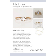 Load image into Gallery viewer, Endless Dahlia Ring - 14k Yellow Gold, White Sapphire
