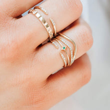 Load image into Gallery viewer, Kite Ring - 14k Yellow Gold, Emerald
