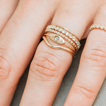 Load image into Gallery viewer, Plain Wave Band - 14k Rose Gold
