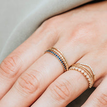 Load image into Gallery viewer, Blue Sapphire Vibrant Band - 14k Yellow Gold, Precious Gems
