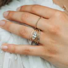 Load image into Gallery viewer, Freyja Ring - 14k Gold, White Sapphire
