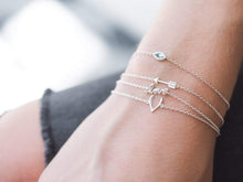 Load image into Gallery viewer, Sterling Silver Tiny Wishbone Bracelet
