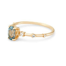Load image into Gallery viewer, Ara One Of A Kind - 14k Yellow Gold, Sky Blue Sapphire Ring
