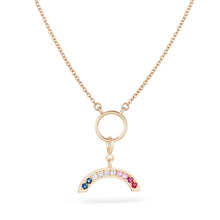 Load image into Gallery viewer, Rainbow Charm - 14k Yellow Gold, Sapphire

