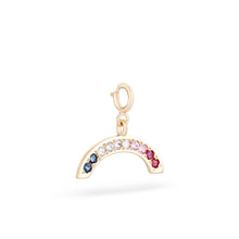 Load image into Gallery viewer, Rainbow Charm - 14k Yellow Gold, Sapphire
