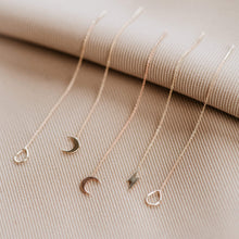 Load image into Gallery viewer, Everyday Little Crescent Moon Threader Earring - 14k Yellow Gold

