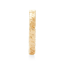 Load image into Gallery viewer, Tree Bark Stability Ring - 14k Yellow Gold
