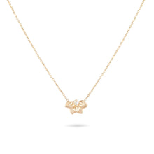 Load image into Gallery viewer, Dahlia Flower Bloom Necklace - 14k Yellow Gold, White Diamond
