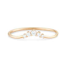Load image into Gallery viewer, Kismet Ring - 14k Yellow Gold, White Diamond
