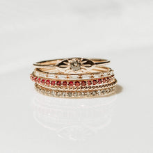 Load image into Gallery viewer, Ruby Vibrant Band - 14k Yellow Gold, Precious Gems
