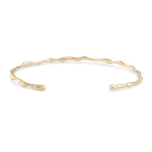 Load image into Gallery viewer, Embrace Branch Bracelet Cuff - 14k Yellow Gold, White Diamond
