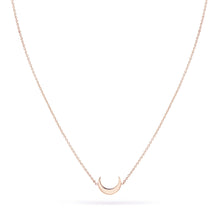 Load image into Gallery viewer, Everyday Little Crescent Moon Necklace - 14k Rose Gold
