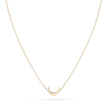 Load image into Gallery viewer, Everyday Little Crescent Moon Necklace - 14k Rose Gold
