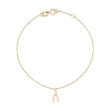 Load image into Gallery viewer, Everyday Wishbone Bracelet - 14k Yellow Gold
