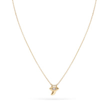 Load image into Gallery viewer, Curl Shark Tooth Necklace - 14k Yellow Gold
