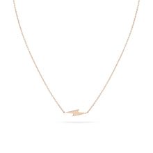 Load image into Gallery viewer, Everyday Little Lightning Bolt Necklace - 14k Rose Gold
