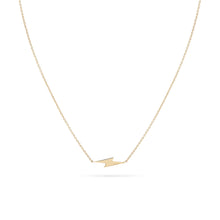 Load image into Gallery viewer, Everyday Little Lightning Bolt Necklace - 14k Yellow Gold
