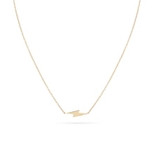 Load image into Gallery viewer, Everyday Little Lightning Bolt Necklace - 14k Rose Gold
