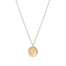 Load image into Gallery viewer, Medallion Necklace - 14k Rose Gold, White Diamonds
