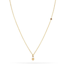 Load image into Gallery viewer, Honey Bee Necklace - 14k Yellow Gold, White Diamond

