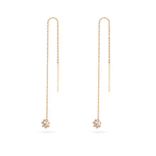 Load image into Gallery viewer, Nova Threader Earring - 14k Rose Gold, White Diamond
