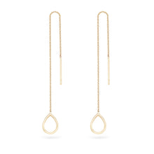 Load image into Gallery viewer, Honey Dipper Dainty Threader Earring - 14k Yellow Gold
