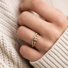 Load image into Gallery viewer, Alate Ring - 14k Yellow Gold, White Diamond
