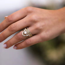Load image into Gallery viewer, Endless Nerina Ring- 14k Yellow Gold, White Diamonds
