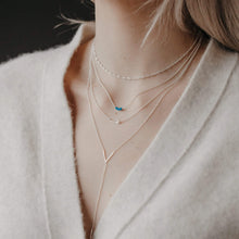 Load image into Gallery viewer, v and bar lariat necklace

