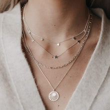 Load image into Gallery viewer, Short Star Station Necklace - Sterling Silver
