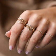 Load image into Gallery viewer, With All Love Ring - 14k Yellow Gold, White Diamond
