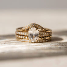 Load image into Gallery viewer, Mon Coeur, Mon Âme - 14k Yellow Gold, White Sapphire, White Diamond

