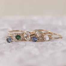 Load image into Gallery viewer, Endless Dahlia Ring - 14k Yellow Gold, White Sapphire
