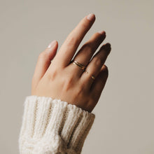 Load image into Gallery viewer, Faceted Felicity Stacking Ring - 14k Yellow Gold
