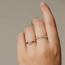 Load image into Gallery viewer, Nova Ring - 14k Rose Gold, White Diamond
