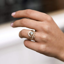 Load image into Gallery viewer, 14k Peak Eternity Band - 14 Rose Gold, White Diamond
