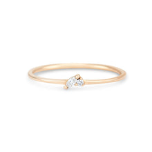 Load image into Gallery viewer, Lean On Me Ring - 14k Yellow Gold, White Diamond
