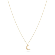 Load image into Gallery viewer, crescent sway moon necklace 14k yellow gold
