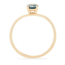 Load image into Gallery viewer, New Moon One Of A Kind - 14k Yellow Gold, Ocean Green Sapphire Ring

