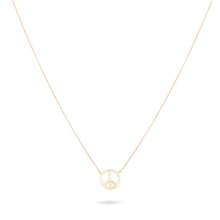 Load image into Gallery viewer, Tie Dye Peace fully Necklace - 14k Yellow Gold
