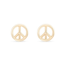 Load image into Gallery viewer, Tie Dye Peace fully Earring - 14k Yellow Gold
