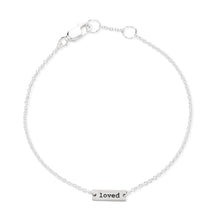 Load image into Gallery viewer, Tiny Loved Plate Bracelet - Sterling Silver
