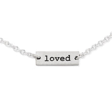 Load image into Gallery viewer, Tiny Loved Plate Bracelet - Sterling Silver
