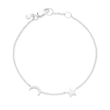 Load image into Gallery viewer, moon and star bracelet - Sterling Silver
