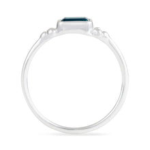 Load image into Gallery viewer, London Blue Topaz Baguette Ring - Sterling Silver
