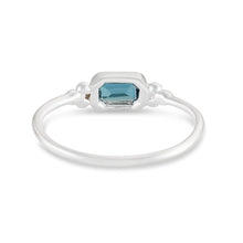 Load image into Gallery viewer, London Blue Topaz Baguette Ring - Sterling Silver

