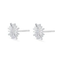 Load image into Gallery viewer, Sunburst with White Topaz Earrings - Sterling Silver
