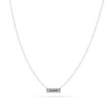 Load image into Gallery viewer, Tiny Loved Plate Necklace - Sterling Silver
